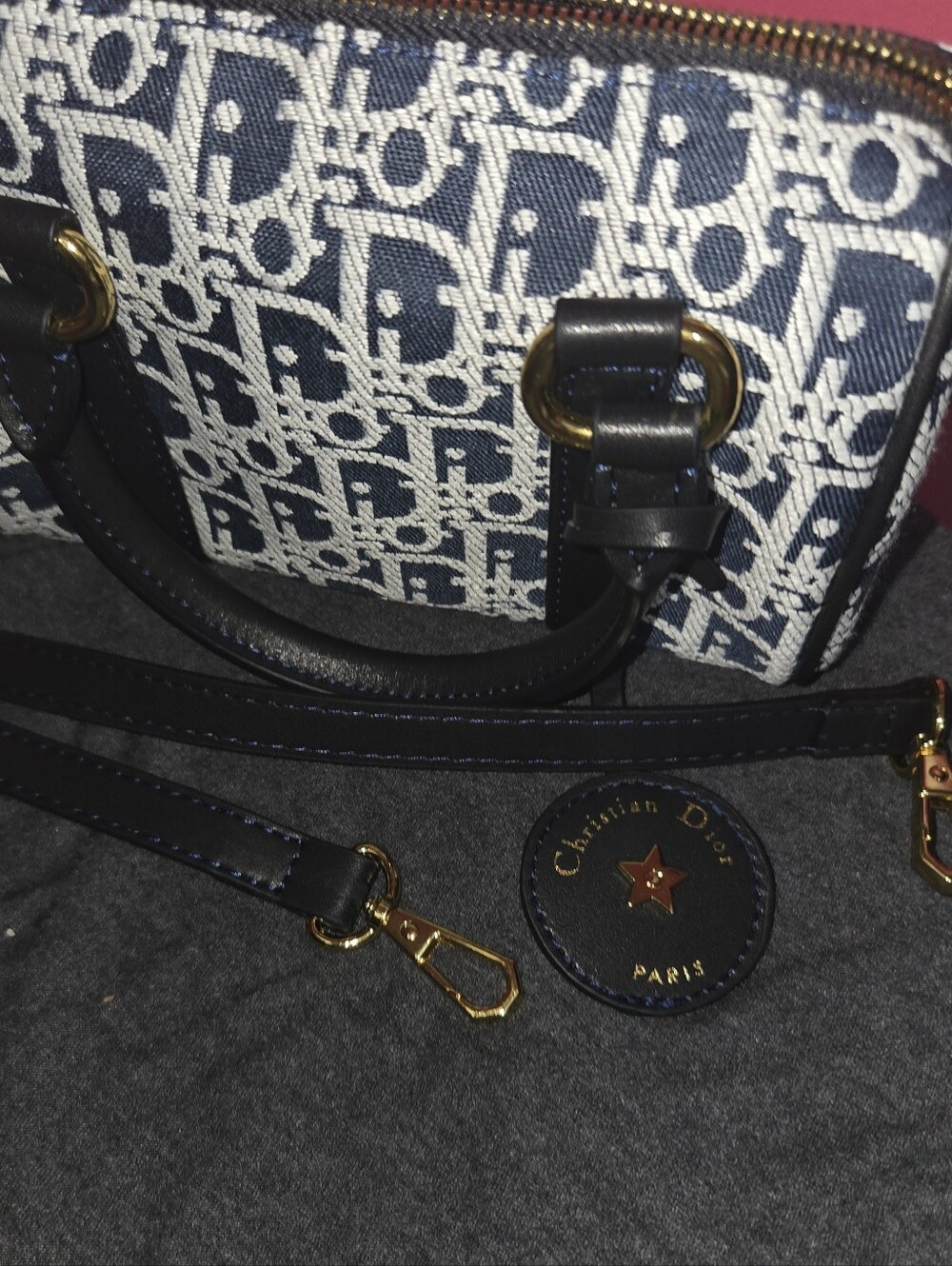 New Navy Mini Handle Or Crossbody / Shoulder Bag